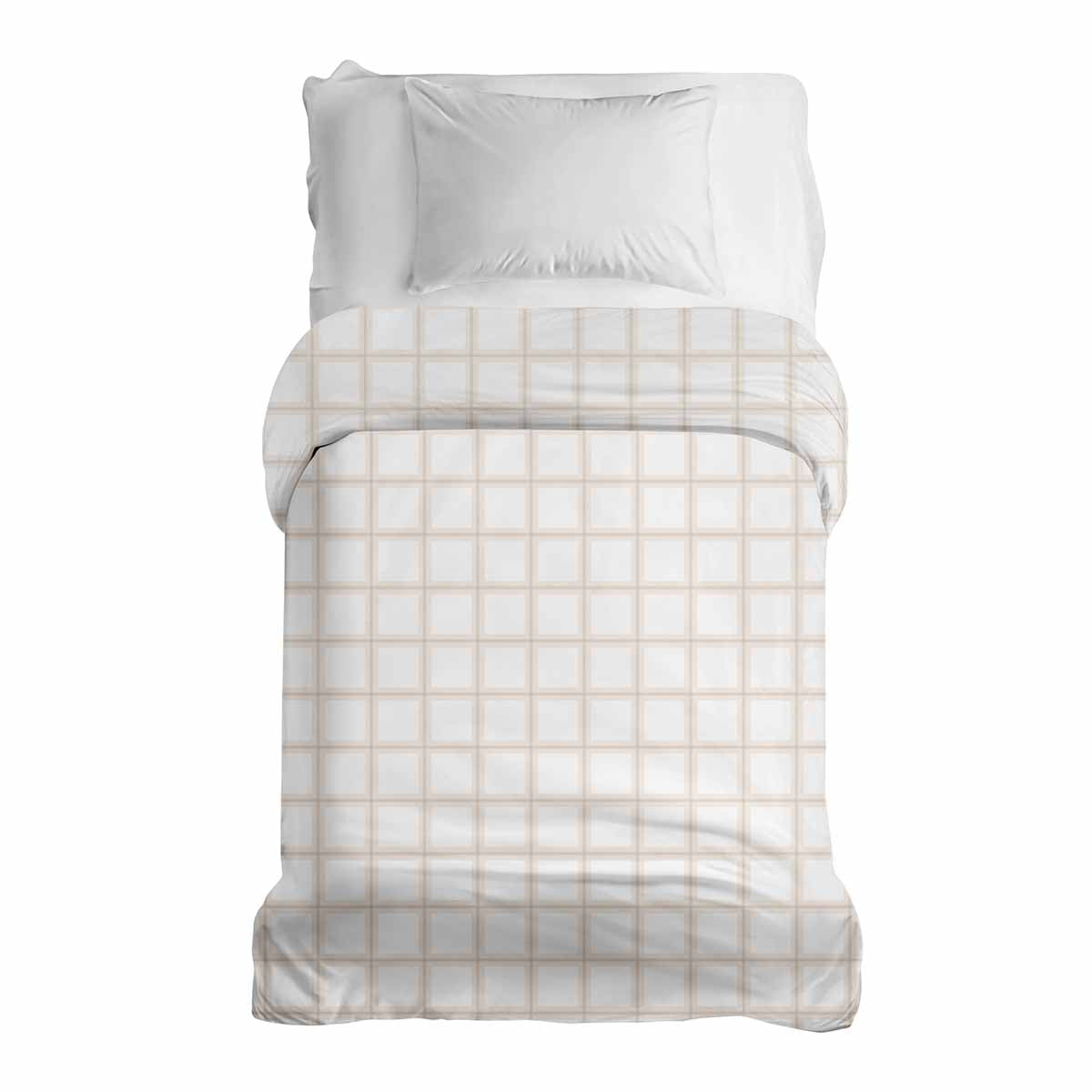 Coperta terapeutica originale - Rivestimento in cotone arancione beige a quadri