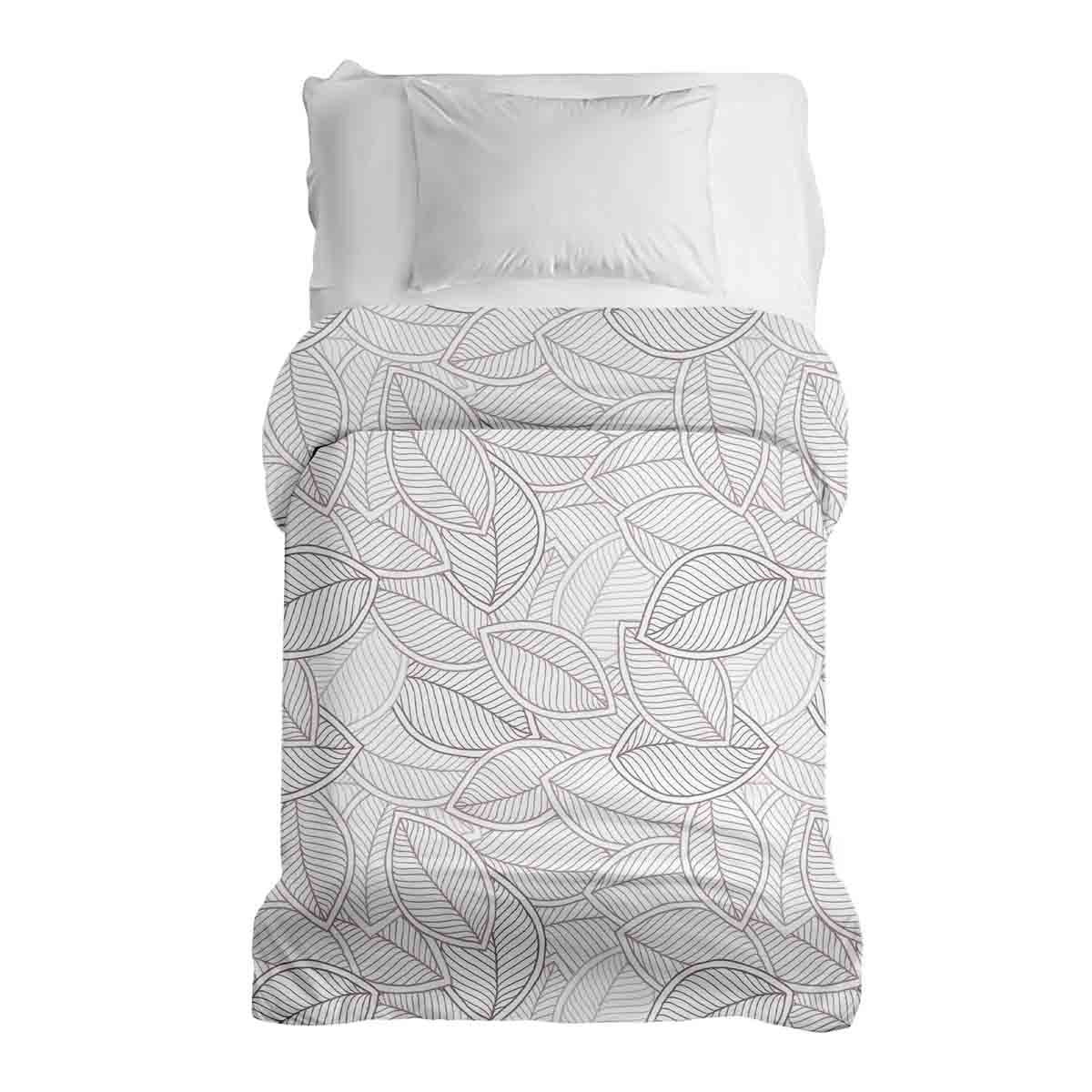 Coperta terapeutica originale - Rivestimento in cotone con foglie di palma grigie