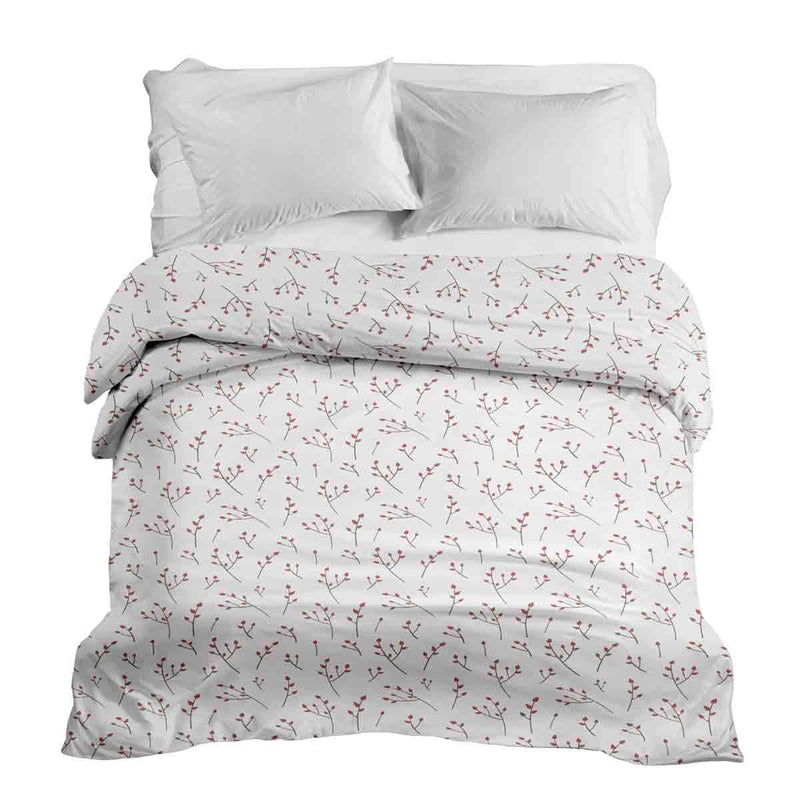 Coperta terapeutica originale - Rivestimento in cotone bianco con delicate rose