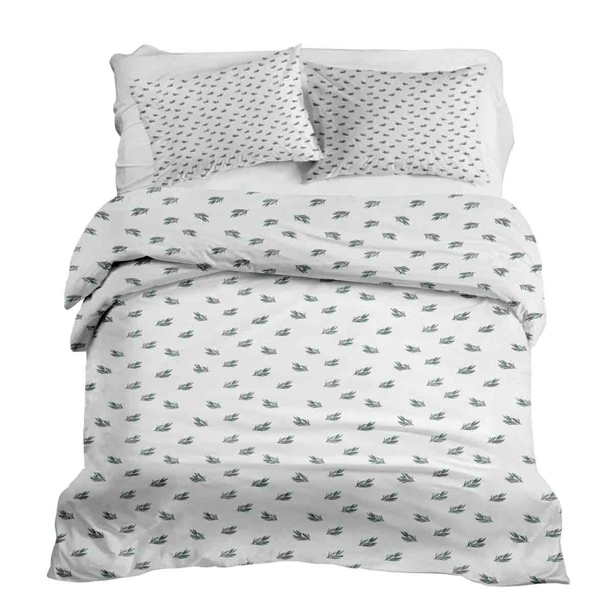 Set di biancheria da letto con coperte terapeutiche e rametti di vischio