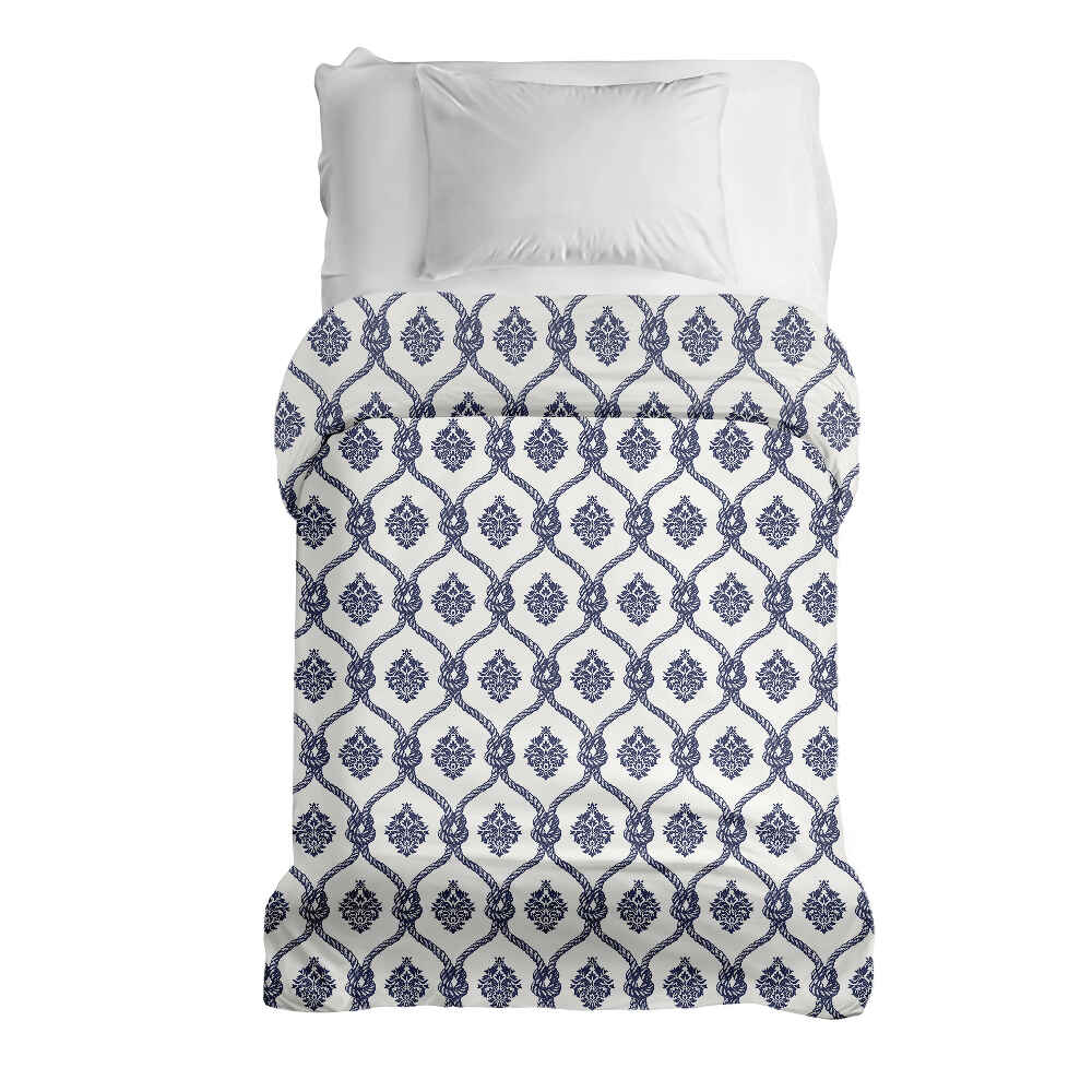 Coperta terapeutica originale - Rivestimento in cotone motivo marinaresco blu