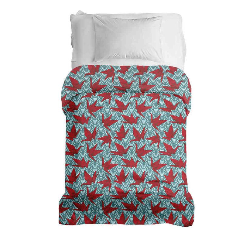 Coperta terapeutica originale - Rivestimento in cotone rosso Origami