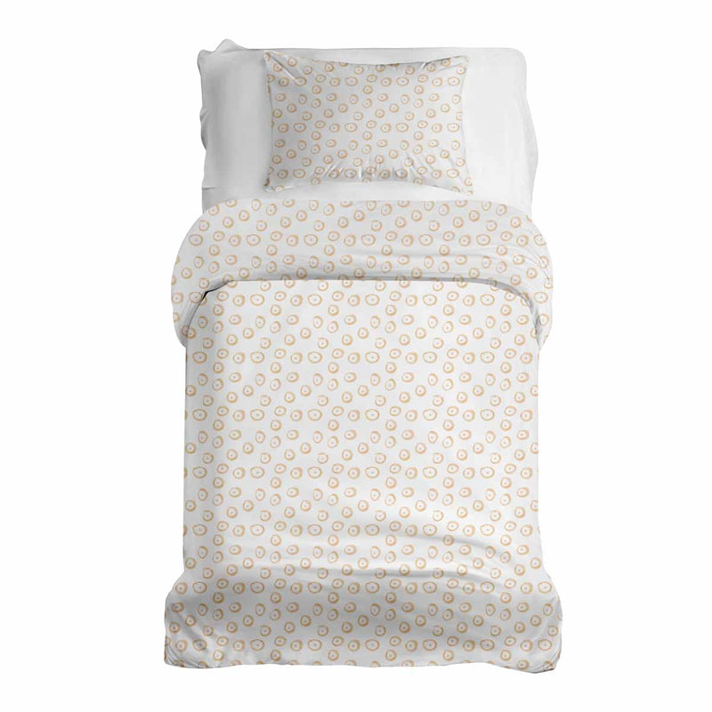Set di biancheria da letto con coperte terapeutiche con cerchi arancioni