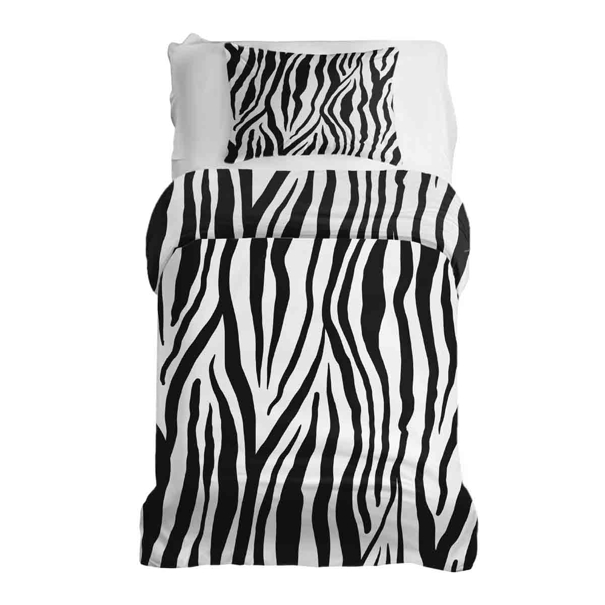Set copripiumino coperta terapia stampa zebra