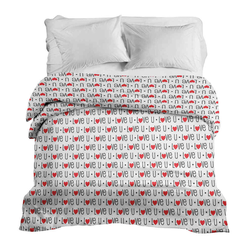 Coperta terapeutica originale - Rivestimento in cotone bianco Love U