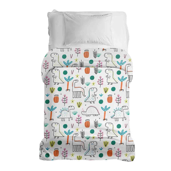 Coperta terapeutica originale - Rivestimento in cotone con dinosauri colorati