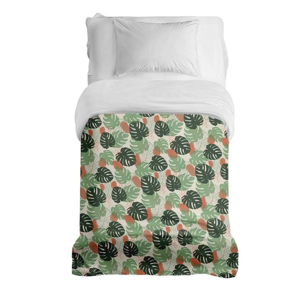 Coperta terapeutica originale - Rivestimento in cotone Monstera chiara