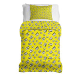 Set di biancheria da letto con coperta terapeutica gialla Ha Ha