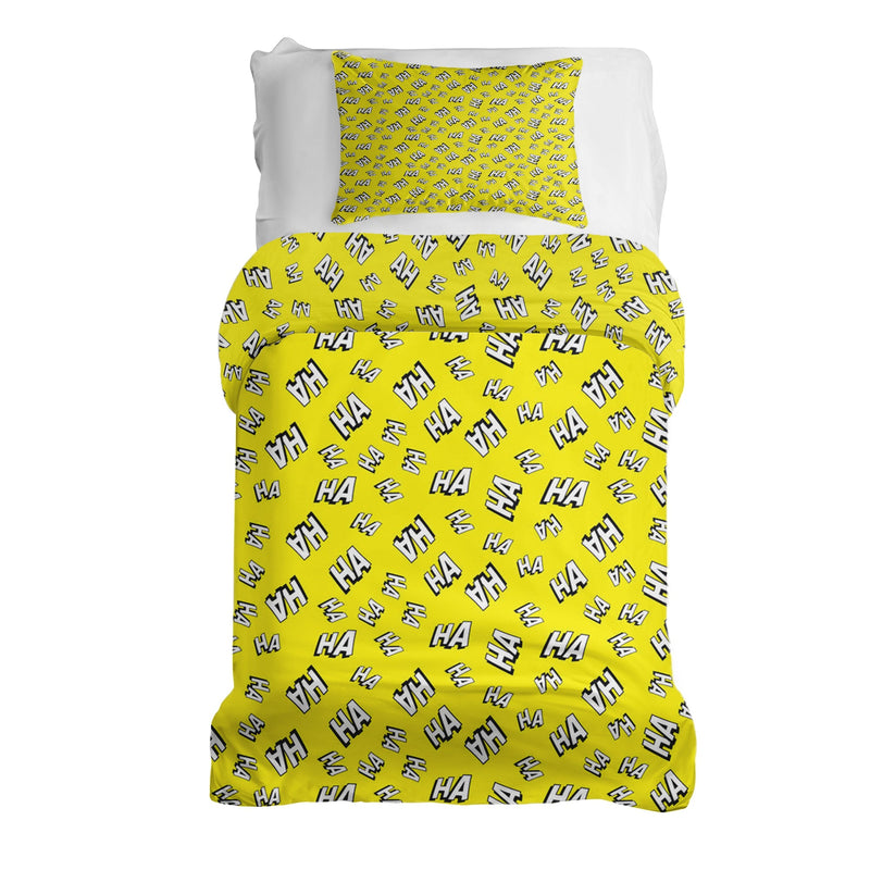 Set di biancheria da letto con coperta terapeutica gialla Ha Ha