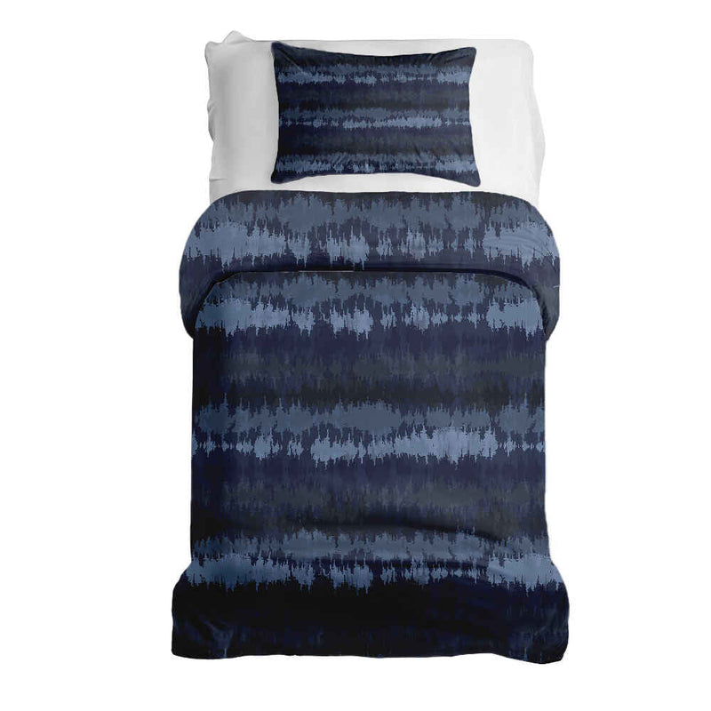 Set di biancheria da letto con coperte terapeutiche onde sonore blu