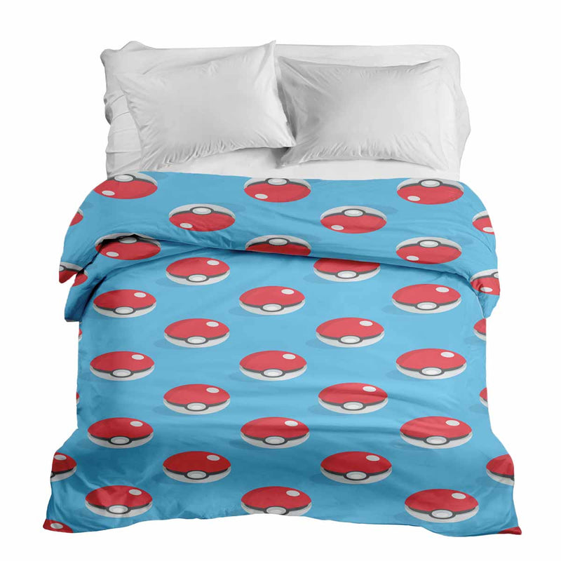 Coperta terapeutica originale - Rivestimento in cotone azzurro chiaro con Pokemon