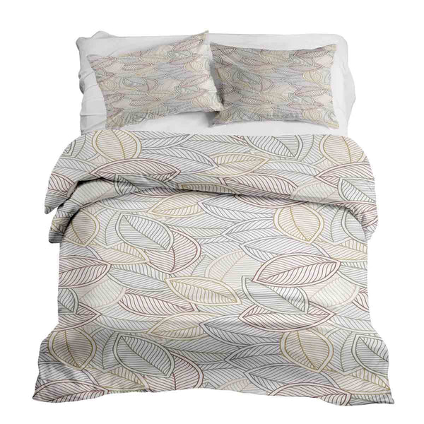 Set di biancheria da letto con coperte terapeutiche e foglie di palma colorate