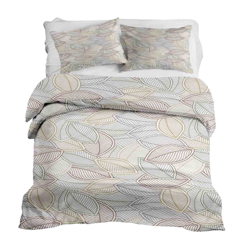 Set di biancheria da letto con coperte terapeutiche e foglie di palma colorate