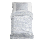 Set di biancheria da letto con coperte terapeutiche onde blu