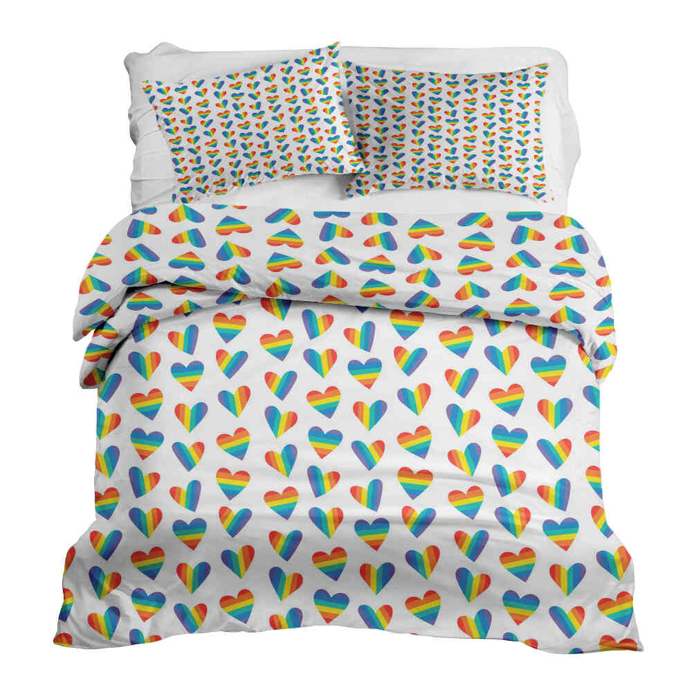 Set di biancheria da letto con coperta terapeutica LOVE IS LOVE