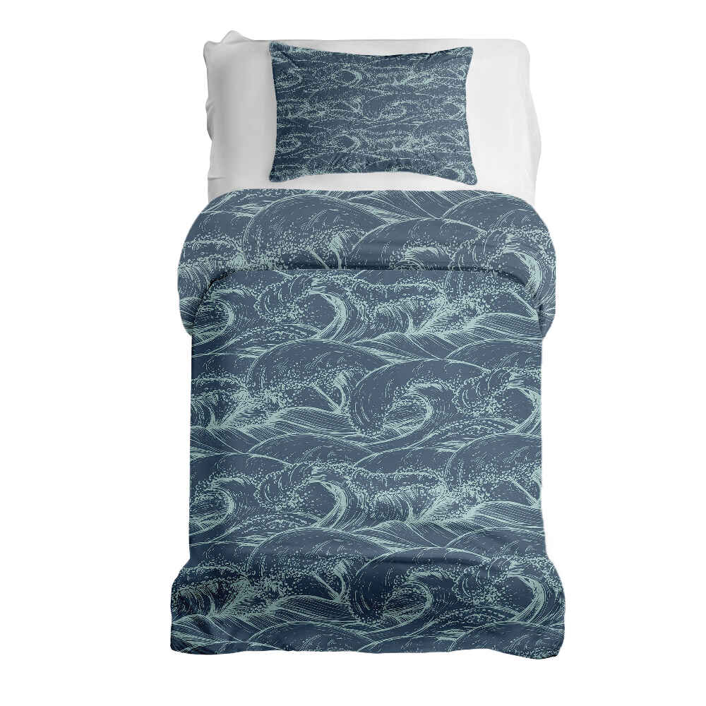 Set di biancheria da letto con coperte terapeutiche Onde nel mare
