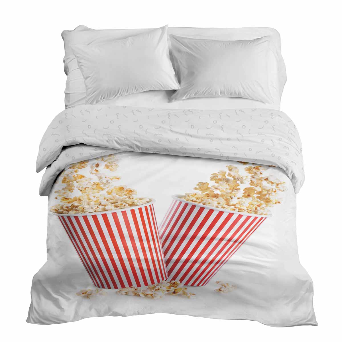 Coperta terapeutica originale - Rivestimento in cotone bianco con popcorn