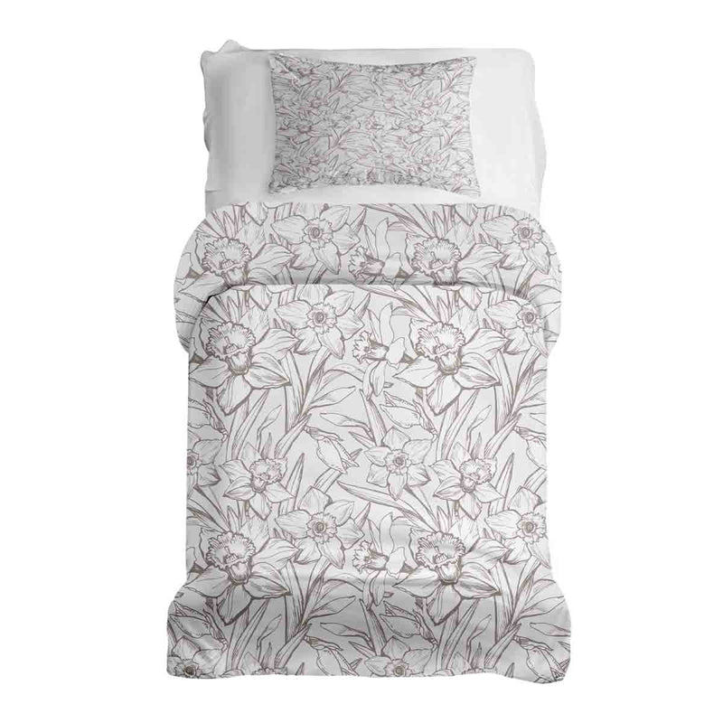 Set di biancheria da letto con coperte terapeutiche e narcisi
