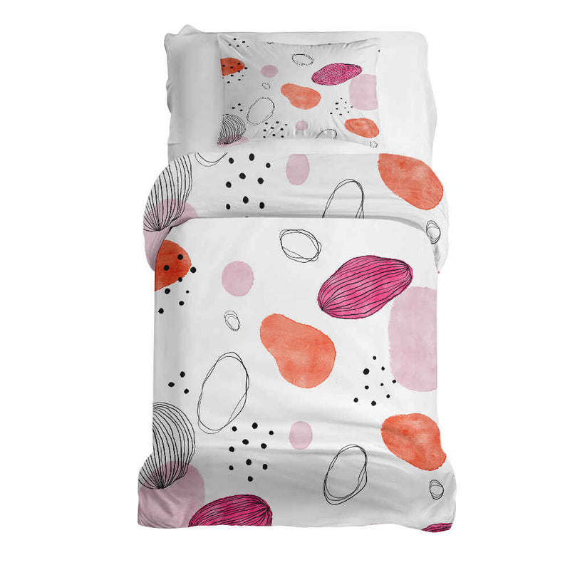 Set di biancheria da letto con coperte terapeutiche cerchi astratti
