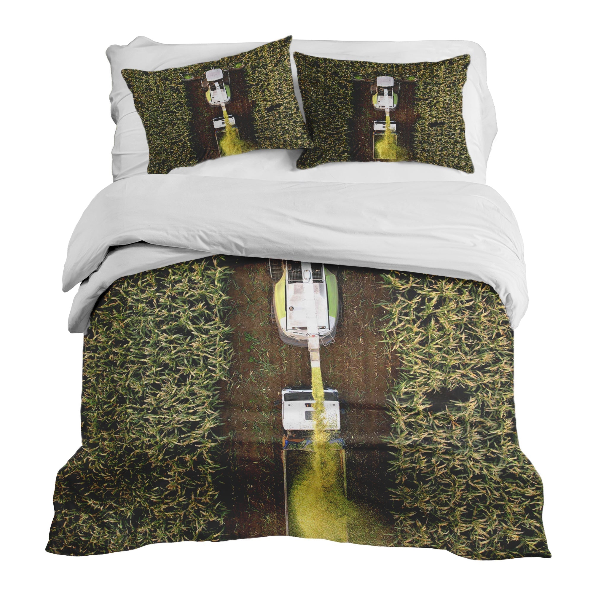 Set di biancheria da letto con coperta terapeutica Campo verde