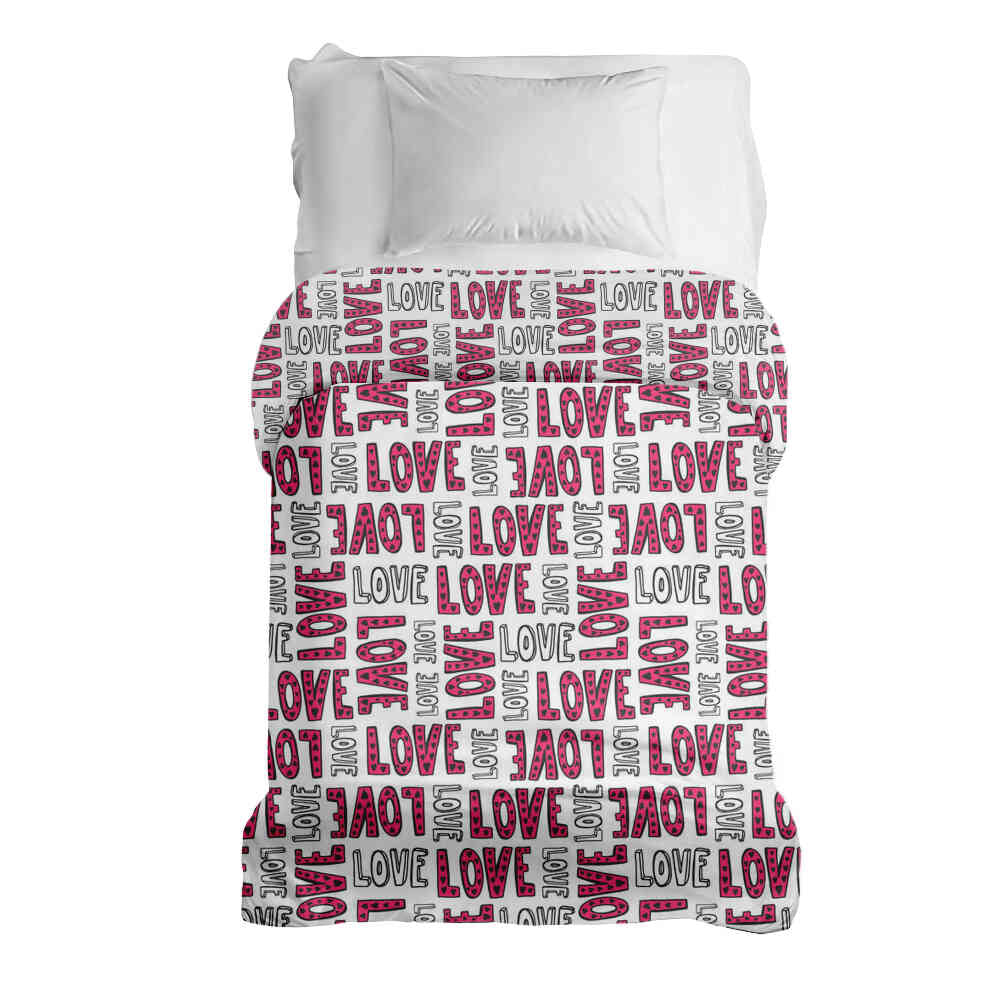 Coperta terapeutica originale - Rivestimento in cotone bianco L.O.V.E