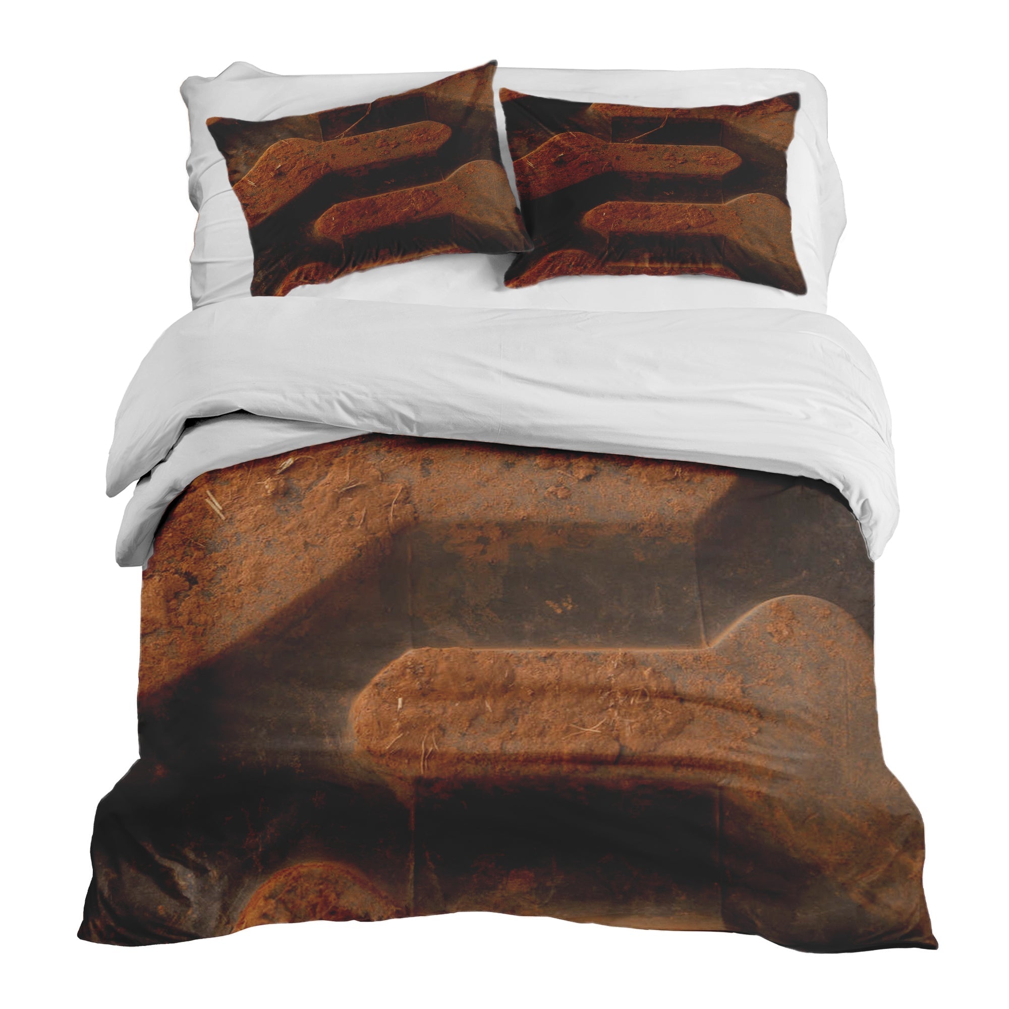Set di biancheria da letto con coperta terapeutica Terra marrone