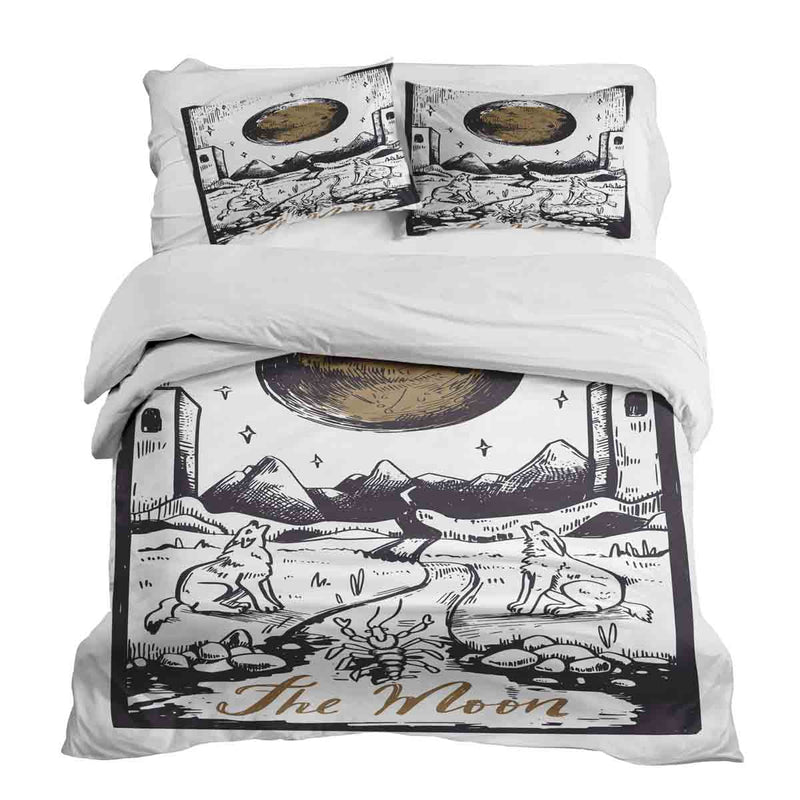 Set di biancheria da letto con coperta terapeutica Lupo e Luna