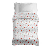 Coperta terapeutica originale - Rivestimento in cotone bianco con scritta Love