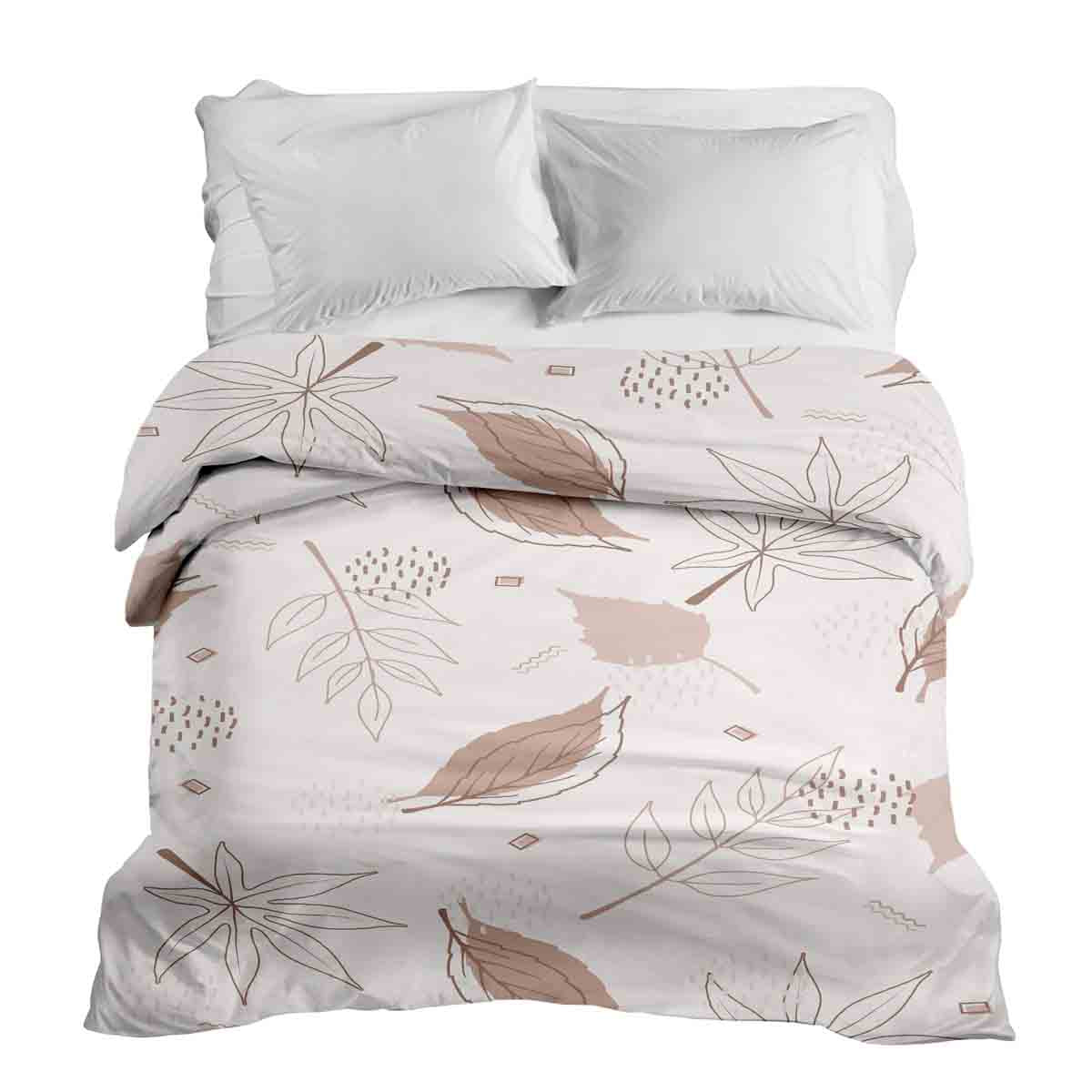 Coperta terapeutica originale - Rivestimento in cotone rosa con foglie