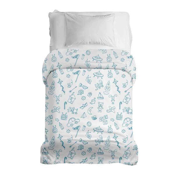 Coperta terapeutica originale - Rivestimento in cotone bianco con giocattoli