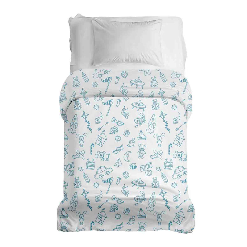 Coperta terapeutica originale - Rivestimento in cotone bianco con giocattoli