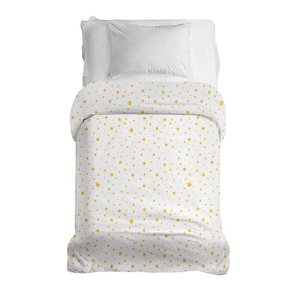 Coperta terapeutica originale - Rivestimento in cotone bianco con stelle gialle