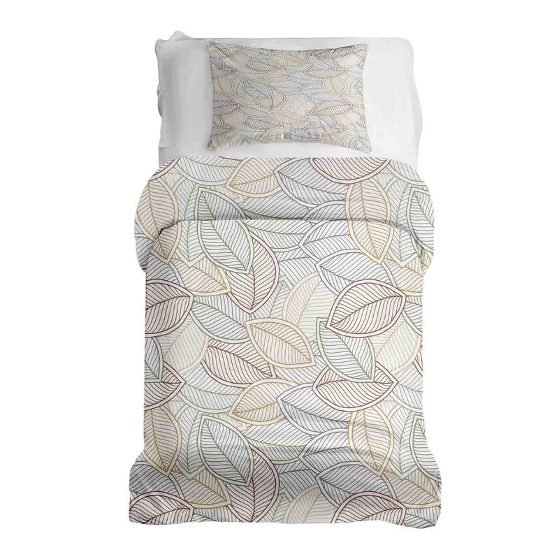 Set di biancheria da letto con coperte terapeutiche e foglie di palma colorate