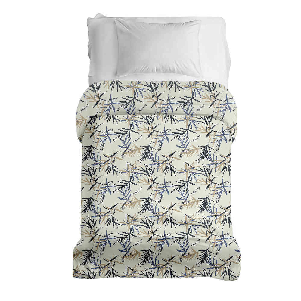 Coperta terapeutica originale - Rivestimento in cotone motivo foglia beige