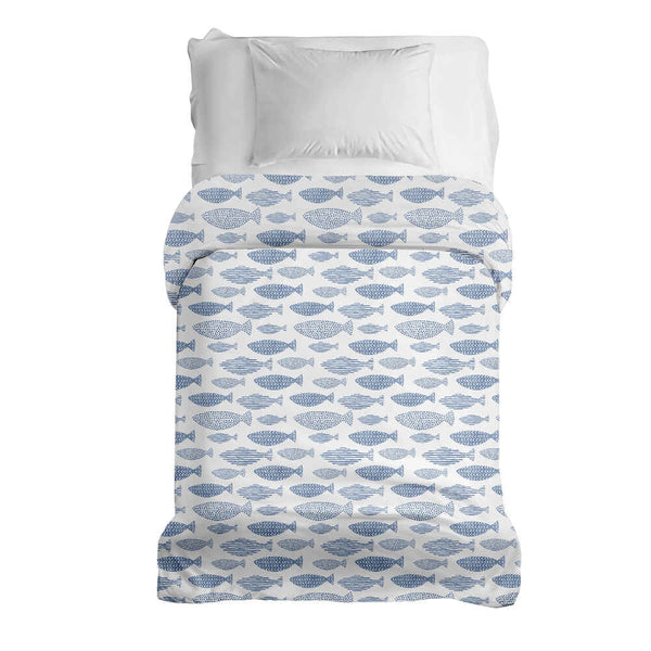Coperta terapeutica originale - Rivestimento in cotone pesci blu