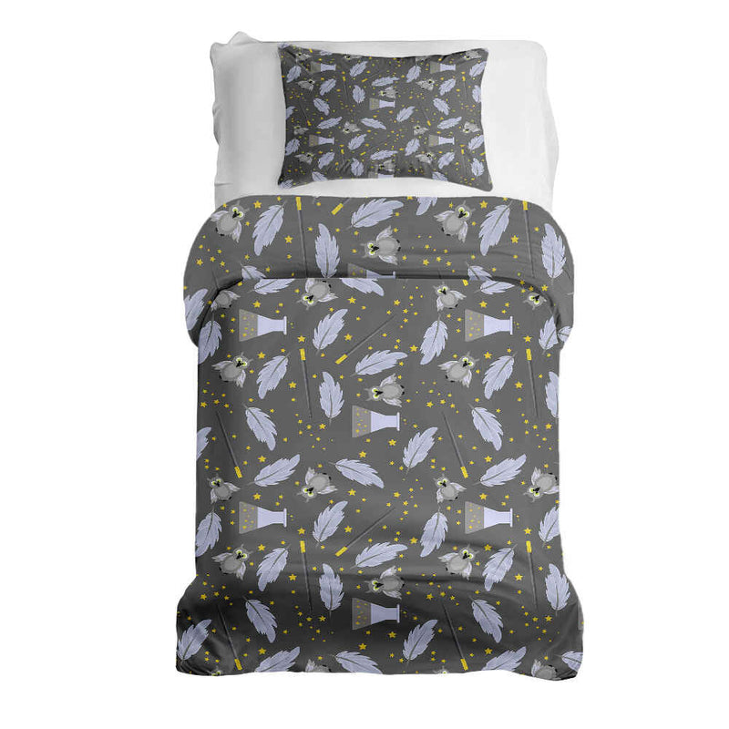 Set di biancheria da letto con coperta terapeutica nero bacchetta magica