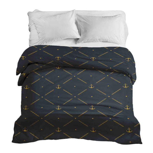 Coperta terapeutica originale - Rivestimento in cotone blu con ancora