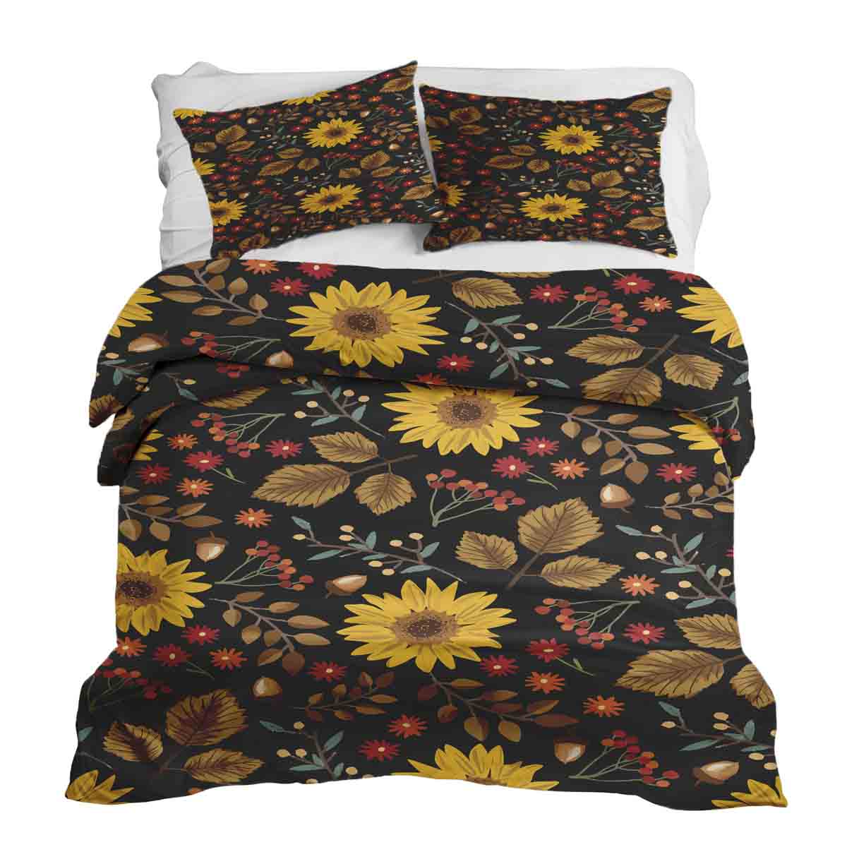 Set di biancheria da letto con coperta terapeutica con girasole