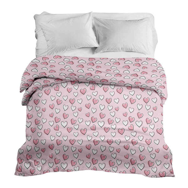 Coperta terapeutica originale - Rivestimento in cotone con dolci cuoricini
