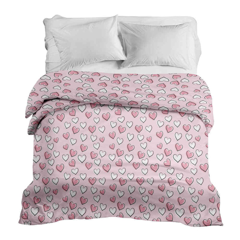 Coperta terapeutica originale - Rivestimento in cotone con dolci cuoricini