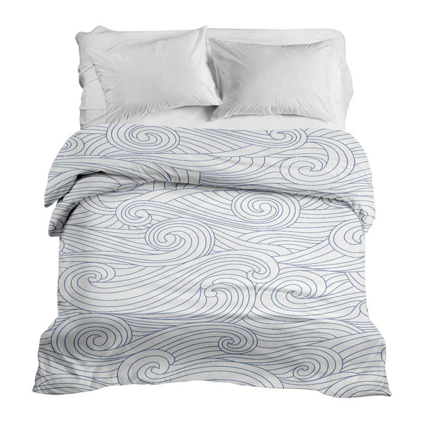 Coperta terapeutica originale - Rivestimento in cotone onde blu