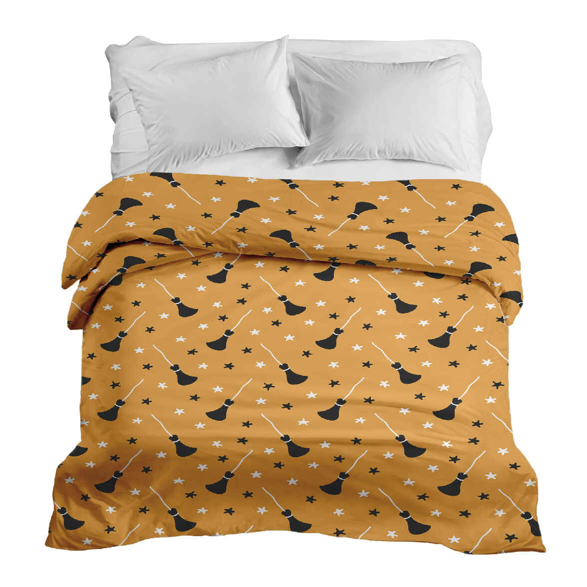 Coperta terapeutica originale - Rivestimento in cotone arancione con scopa di Potter