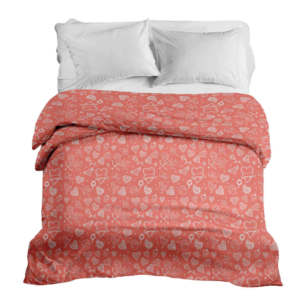 Copertura in cotone per coperta termica Amore e freccia dell'amore