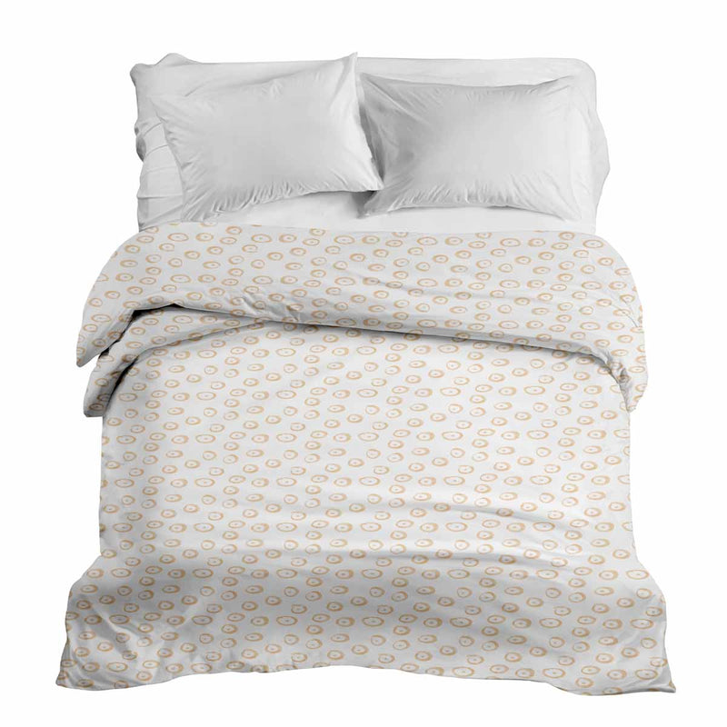 Set di biancheria da letto con coperte terapeutiche con cerchi arancioni