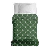 Coperta terapeutica originale - Rivestimento in cotone verde con alberi di pino
