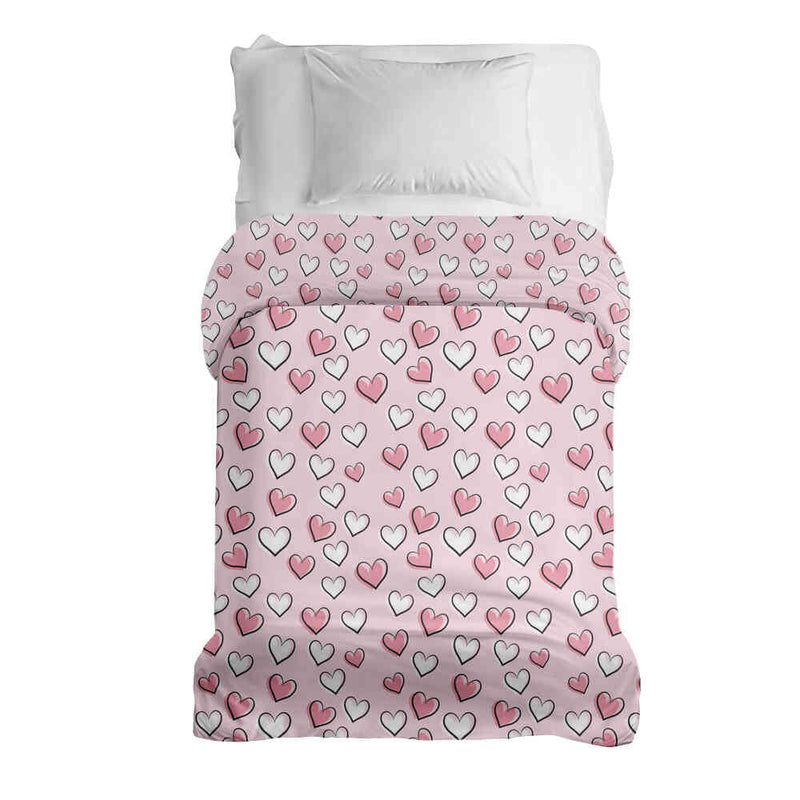 Coperta terapeutica originale - Rivestimento in cotone con dolci cuoricini