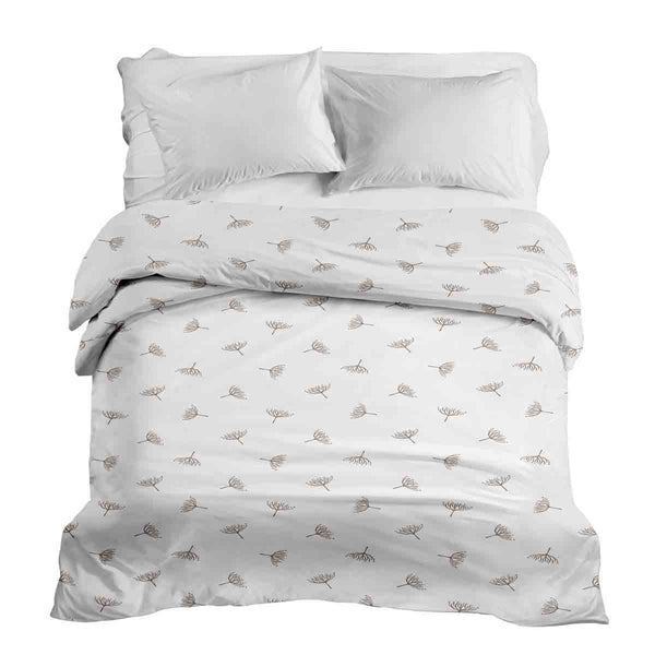 Coperta terapeutica originale - Rivestimento in cotone bianco con piccoli rametti di vischio