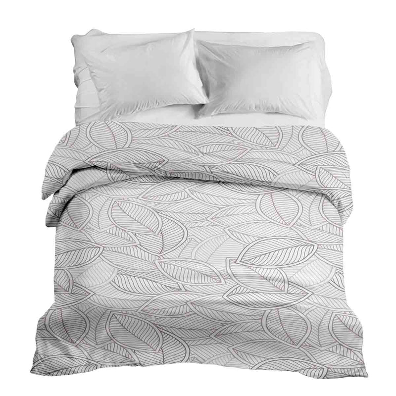 Coperta terapeutica originale - Rivestimento in cotone con foglie di palma grigie