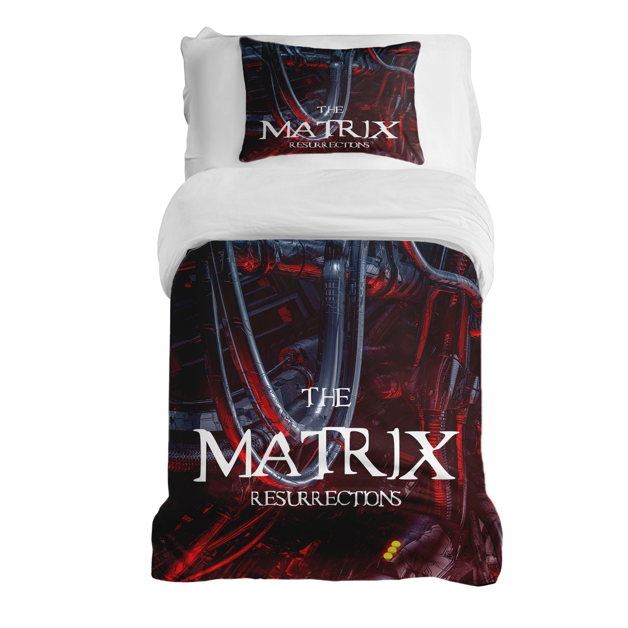 Set di biancheria da letto con coperta terapeutica rossa The Matrix