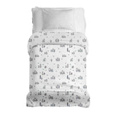 Coperta terapeutica originale - Rivestimento in cotone bianco con puntini e alberi